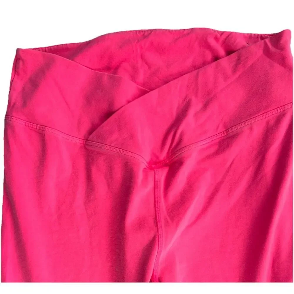 Vintage Y2K Victoria's Secret All PINK Sz XL Boot Yoga Pants V Front Flare 90's - Picture 3 of 9